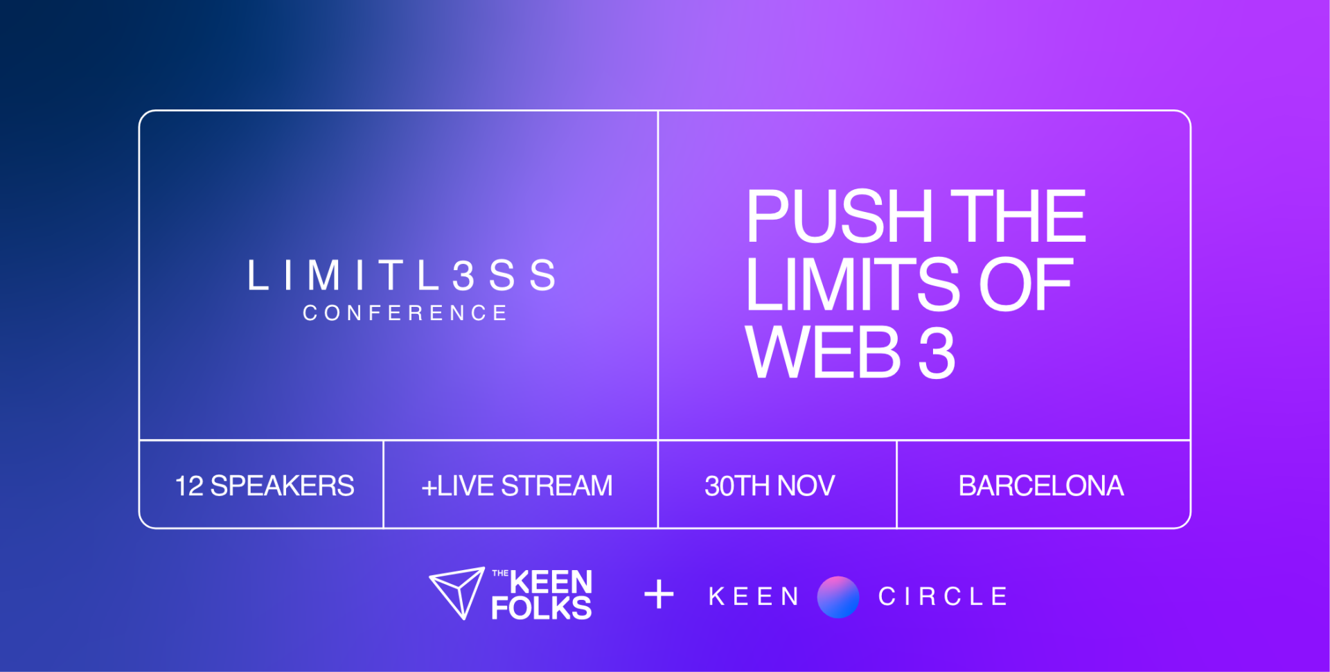 LIMITL3SS CONFERENCE | Push The Limits of WEB 3